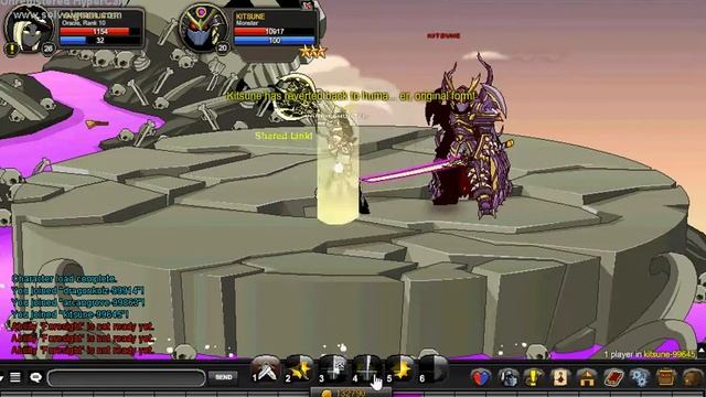 AQW - Defeating Kitsune with Oracle class 10th rank SOLO смотреть онлайн