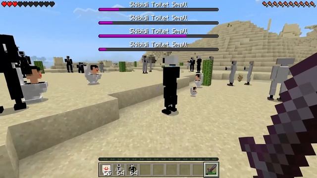 Skibidi Toilet Characters ADDON in Minecraft PE смотреть онлайн