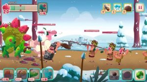 Dino Bash ДИНОЗАВРЫ в ЛЕДНИКОВОМ ПЕРИОДЕ Мульт игра для детей про БИТВУ С ТРОГЛОДИТАМИ Дино Баш