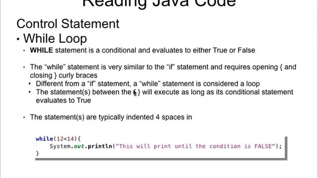 Reading Java Code - Module 4 - Control Statements смотреть онлайн