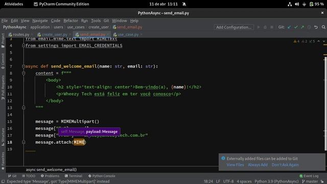 Envio de e-mail de forma assíncrona em Python смотреть онлайн