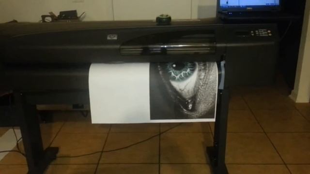 Copy of HP DesignJet 800PS 42" Large Format Inkjet Printer Plotter C7780C PRINT TEST смотреть онлайн