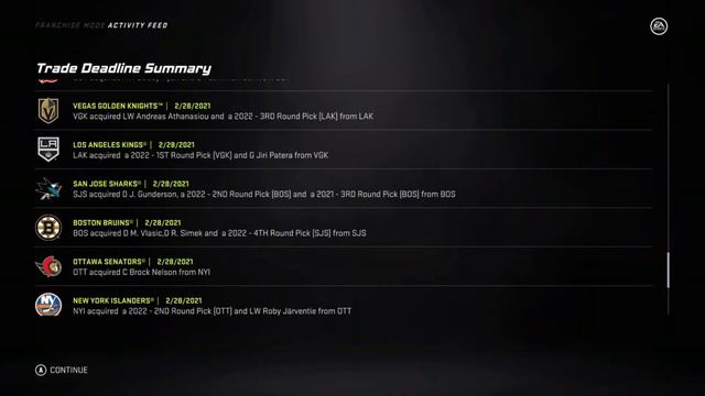 NHL 21 Franchise Mode Series 2 - Ep 7 - Hamilton Ogres Season 1 - Trade Deadline | Team Management смотреть онлайн