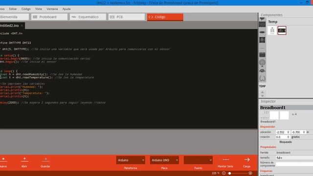 NodeMCU + DHT22 + Arduino IDE смотреть онлайн