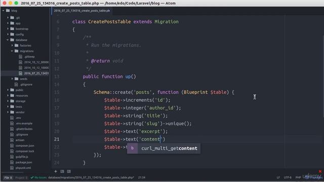 Laravel Wordpress Clone Blog + 007 Create Posts table using Database Migration смотреть онлайн