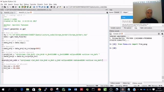 AutoGIS Lesson 2.2 - Managing map projections смотреть онлайн
