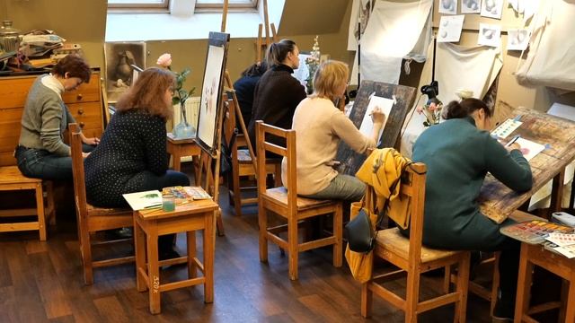 Курс "Цветы" в школе акварели Сергея Андрияки смотреть онлайн