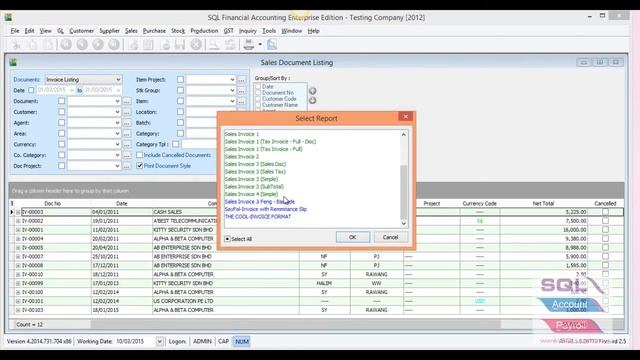 Sales Invoicing Batch Print Invoices смотреть онлайн