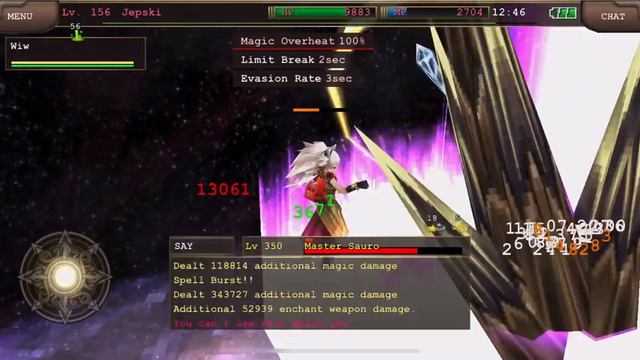 Iruna Online - My Enchanter vs Sauro Level 350 fast kill смотреть онлайн
