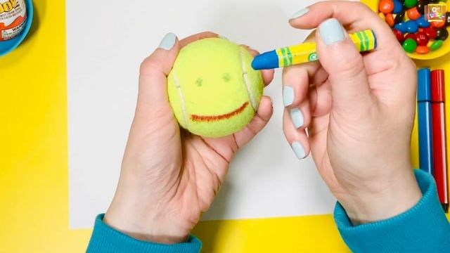 STRENGTHENING HAND GRIP and DEXTERITY with Tennis Ball l OT Home School Telehealth Idea for Kids смотреть онлайн