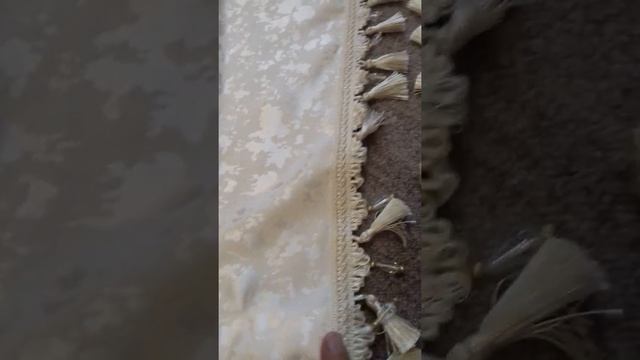 Обзор Двухцветных штор с подхватами и с бахромой по краю! Шторы собраны на 80 см!