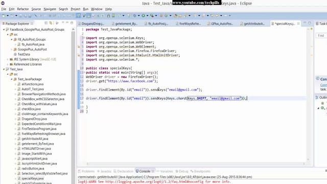 Selenium with JAVA - How to SEND special keys to give input to a WebElement? смотреть онлайн