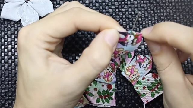DIY/Новогодние бантики/легко и просто/лента с рисунком/купили сразу смотреть онлайн