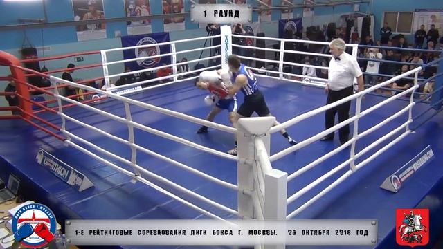 1-е рейтинговые бои Лига бокса г. Москвы – 06.10.18 г. до 75 кг. смотреть онлайн