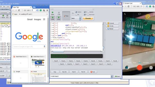 WiFi web server program upload and working -ESP8266 using esplorer-IOT смотреть онлайн