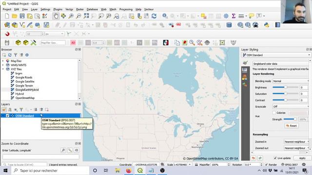 14-Loading Google Earth Maps with XYZ tiles on QGIS смотреть онлайн