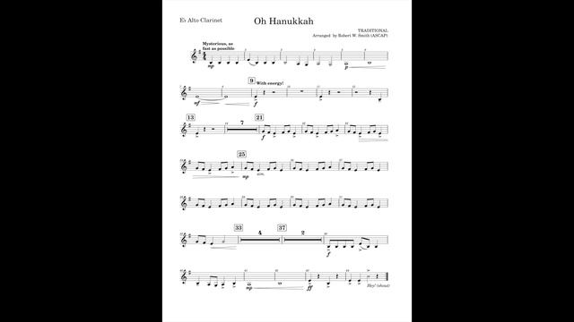 Oh Hanukkah (Alto Clarinet part) arr. by Robert W. Smith смотреть онлайн