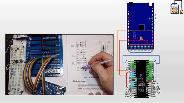 Connecting a 1980s Z80 CPU to an Arduino, making a hardware debugger. смотреть онлайн