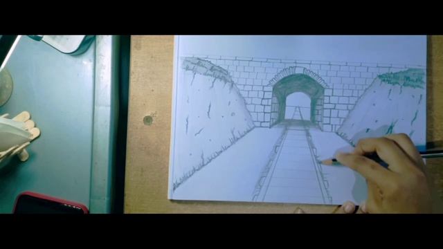 How to draw Train Track and Tunnel || pencil sketch смотреть онлайн