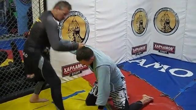 Классика удушений в дзюдо- петлей с контролем разноименной ногой со спины. смотреть онлайн
