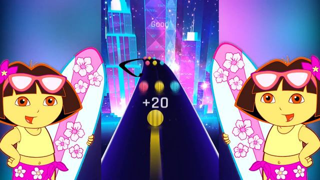 Dora The Explorer Song but it's played on Dancing Road смотреть онлайн