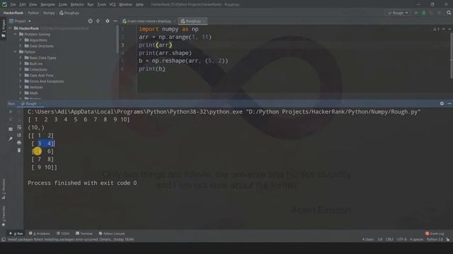 MANIPULATING ARRAYS | RESHAPE() FUNCTION AND TWO WAYS TO USE IT | PYTHON NUMPY TUTORIALS смотреть онлайн