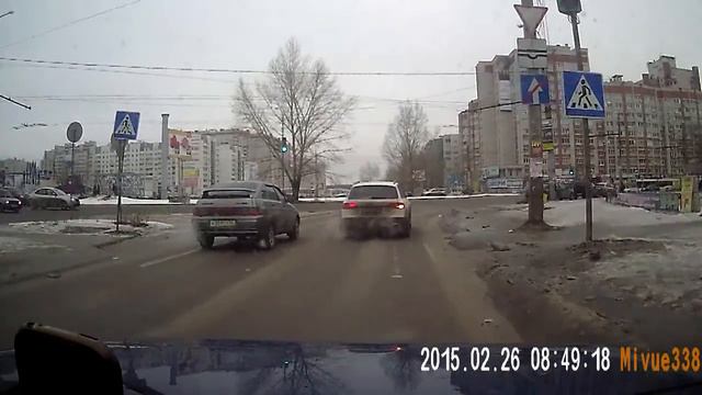 9 часов утра 26.02.2015 г. кольцо у ТРК "Арена" Воронеж. смотреть онлайн