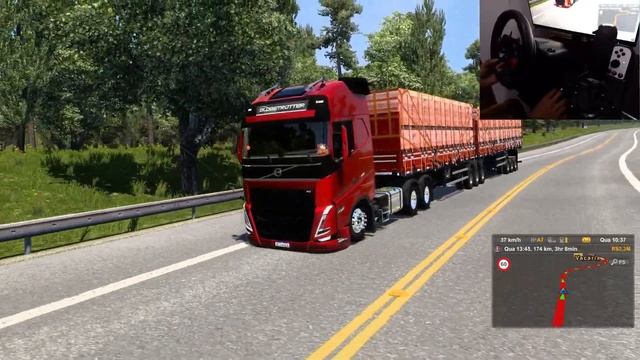 EURO TRUCK SIMULATOR 2 - VOLVO FH16 2022 NO RODOTREM - VOLANTE G29 MODS BR смотреть онлайн