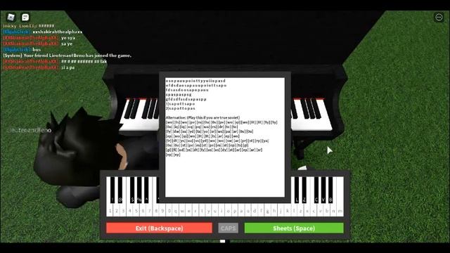 Playing USSR Anthem on Roblox Piano Keyboard. смотреть онлайн