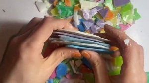 Резка ромбиков, ломаю мыльные пластинки Мыло АСМР