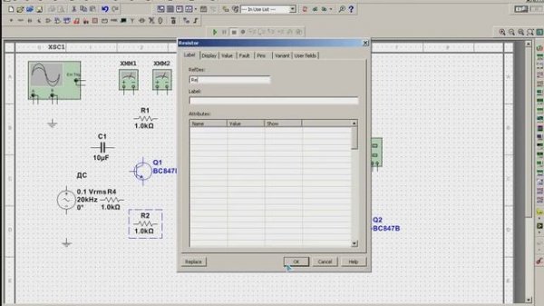 03 Amplifier feedback MULTISIM