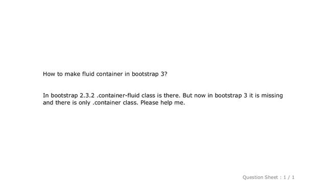 CSS : Fluid Container in Bootstrap 3 смотреть онлайн