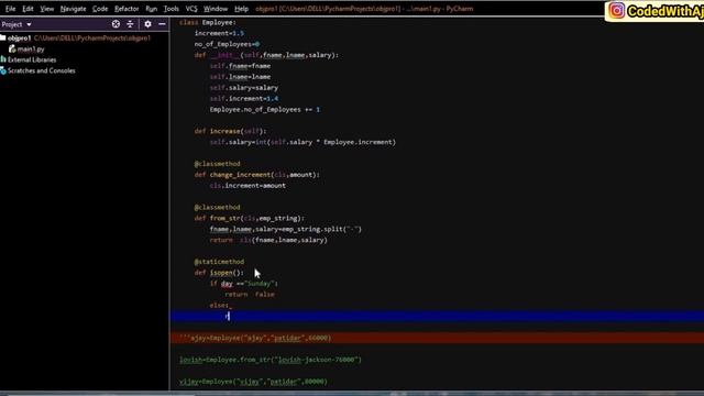 [ Hindi ] Static Methods In Python oops || Object Oriented Programming In Python Tutorial #6 смотреть онлайн