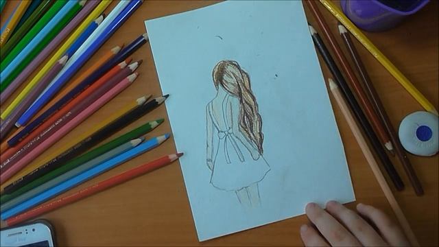 Как нарисовать #девочку? №4 В зеленом #платье/ How to draw a #girl? №4 In the green dress смотреть онлайн