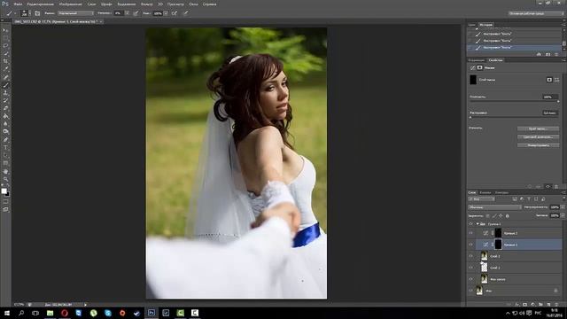 Ретушь портрета невесты смотреть онлайн