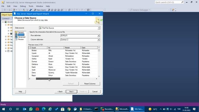 Microsoft SQL Server içerisine veri aktarma/Import işlemi, Microsoft SQL Server Import Data смотреть онлайн