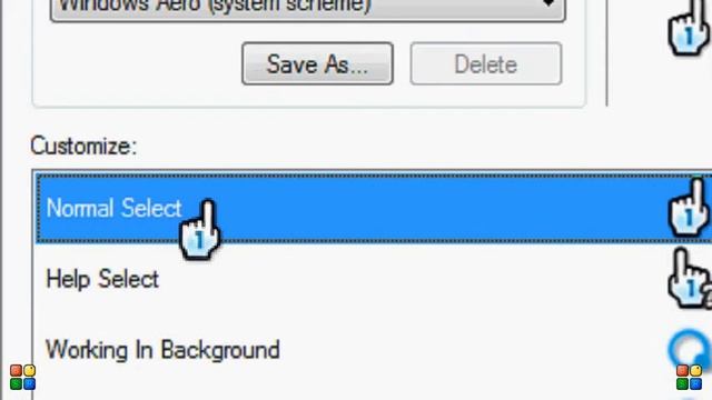How to revert your cursors back to the normal windows ones, for windows vista and 7 смотреть онлайн
