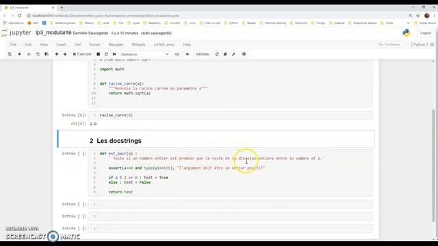 nsi , python, import, docstrings et assert смотреть онлайн