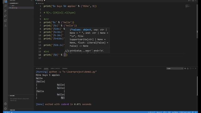 python for beginners String Formatting with Percent(%) Operator смотреть онлайн
