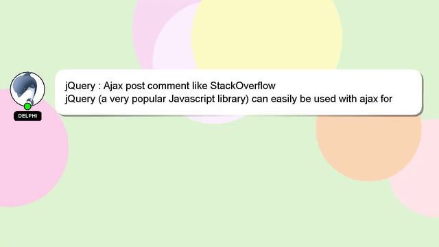 jQuery : Ajax post comment like StackOverflow смотреть онлайн