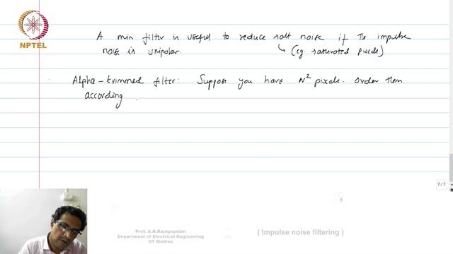 Lec 69 - Impulse noise filtering смотреть онлайн