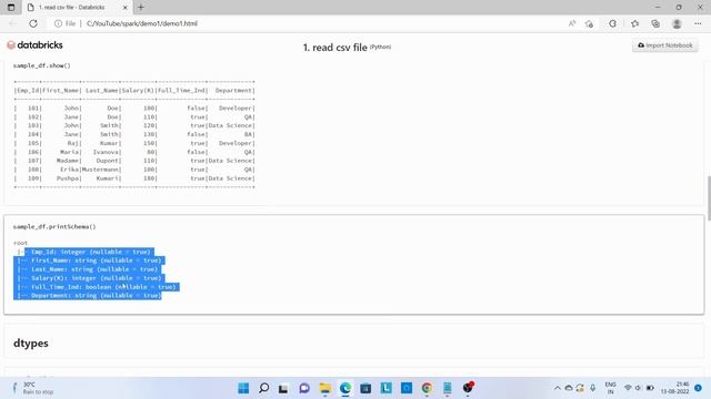 Read CSV File in Spark | Python смотреть онлайн