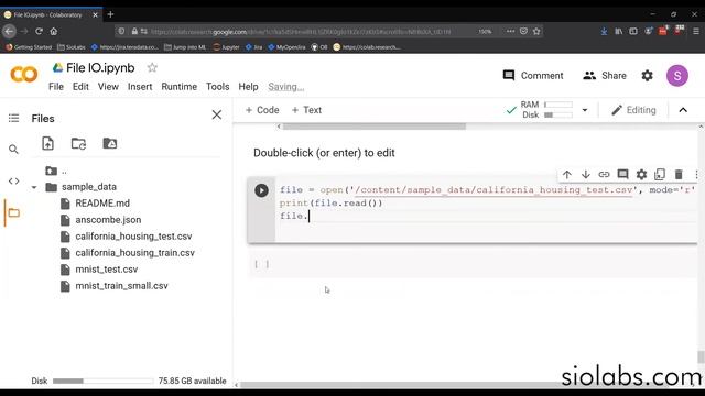 File IO in python | Machine Learning Tutorial | Siolabs смотреть онлайн