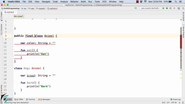 Kotin INHERITANCE Demo example Part:4. Kotlin Android Beginner Tutorial #8.4 смотреть онлайн