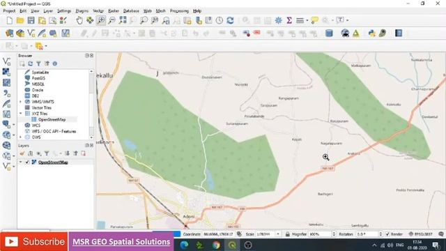 Georeferencing Using Open Street Map (OSM) in QGIS смотреть онлайн