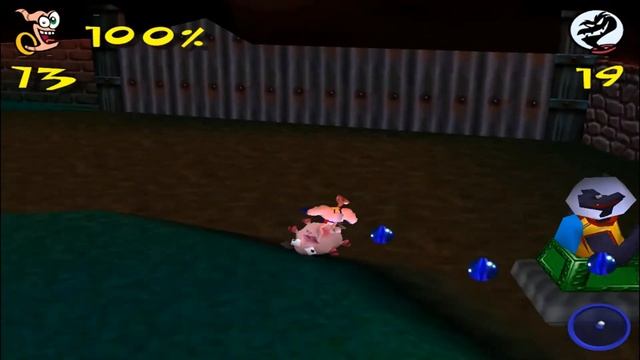 Earthworm Jim 3D Full Walkthrough Part 3 - Psycrow
