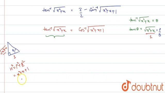 "Solve the equation: `tan^(-1)sqrt(x^2+x)+sin^(-1)sqrt(x^2+x+1)=pi/2`" смотреть онлайн