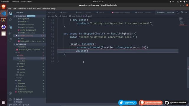 Building an Authentication Service using Actix | Part 4 | Database connection pool смотреть онлайн