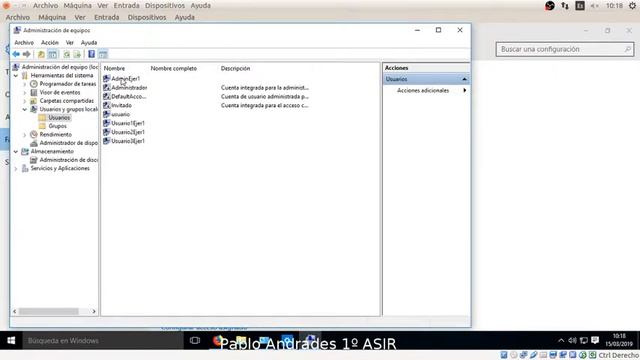 Usuarios y Grupos Windows 10 смотреть онлайн
