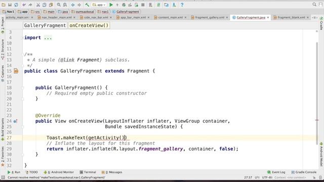 How to Use Toast in Fragment in Android - Navigation Drawer смотреть онлайн